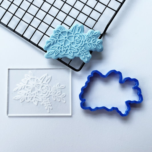 Flowers deboss and cutter MEG cookie cutters