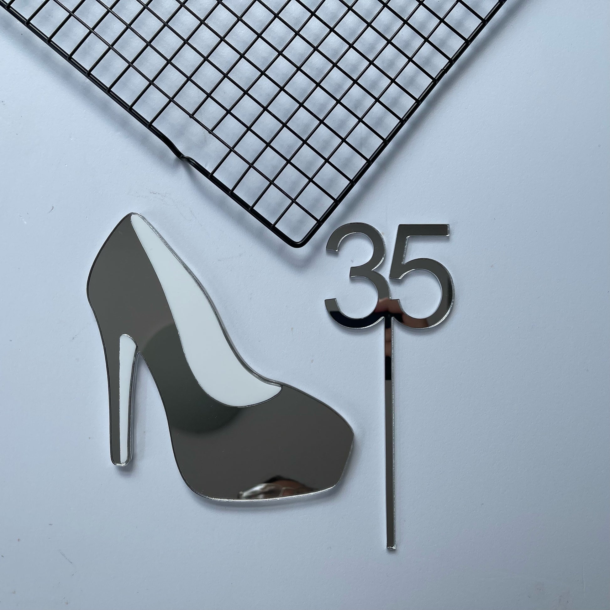 High heel shoe charm and age topper - cake topper MEG cookie cutters