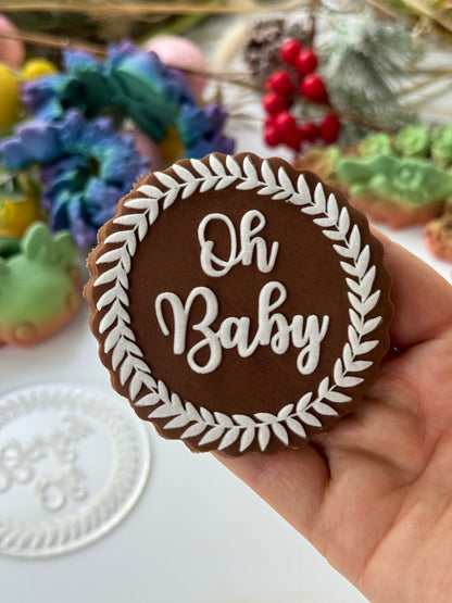 Oh Baby Leaves deboss