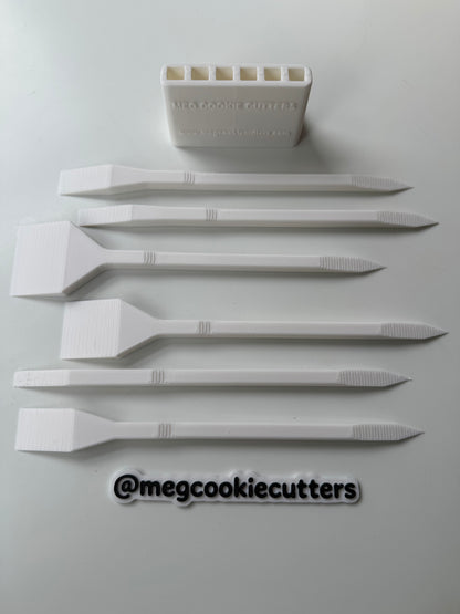 Scraper Set with Holder - Two Tone