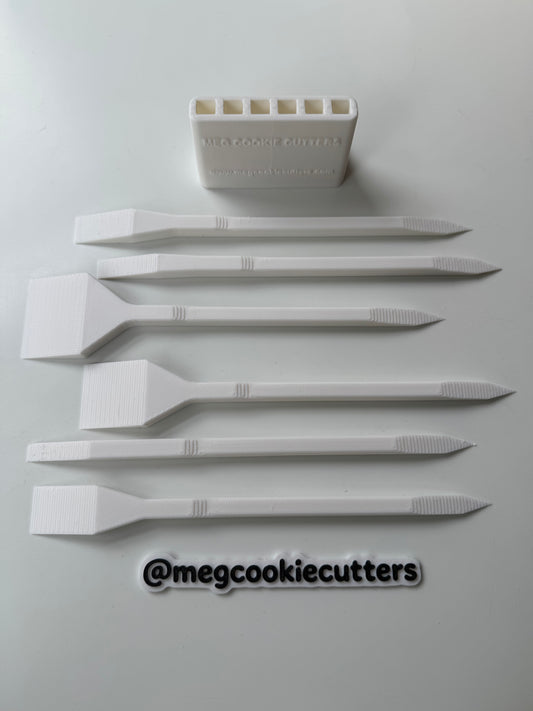 Scraper Set with Holder - Two Tone