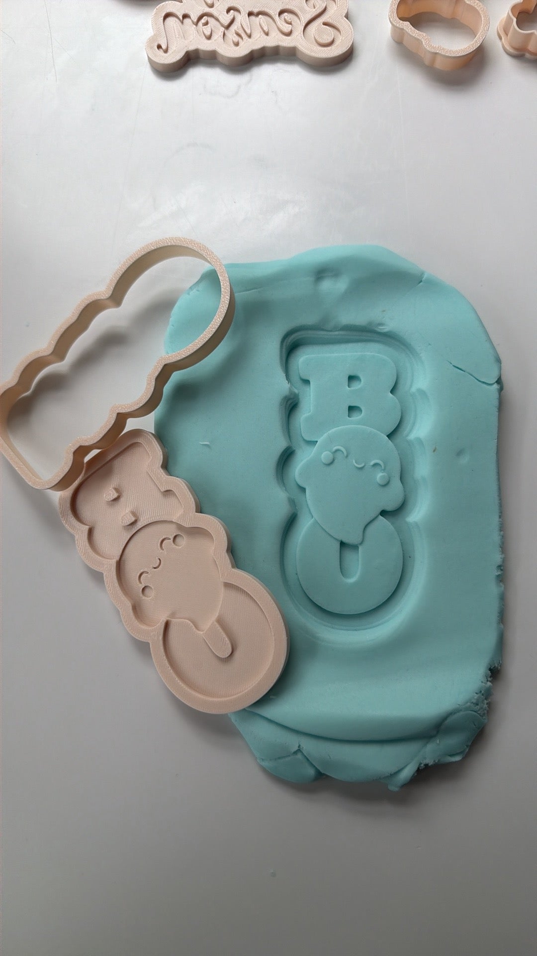 Boo - Ghost Halloween 3D Deboss and cutter