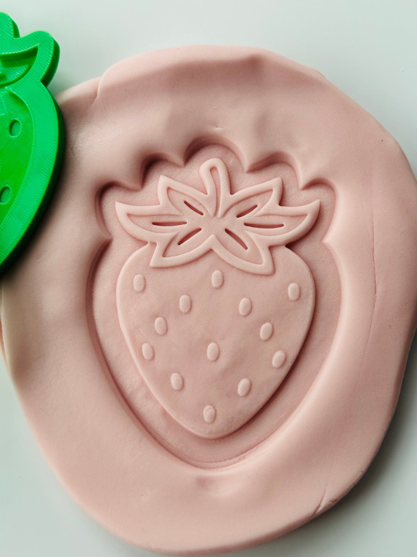 3D strawberry deboss and matching cutter