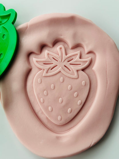 3D strawberry deboss and matching cutter
