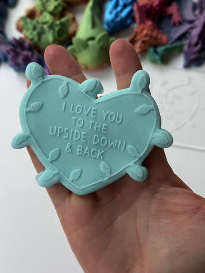Stranger thing lights - I love you to the upside down & back - cookie cutter + deboss M1104