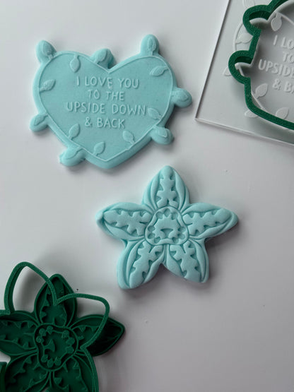 Stranger thing lights - I love you to the upside down & back - cookie cutter + deboss M1104