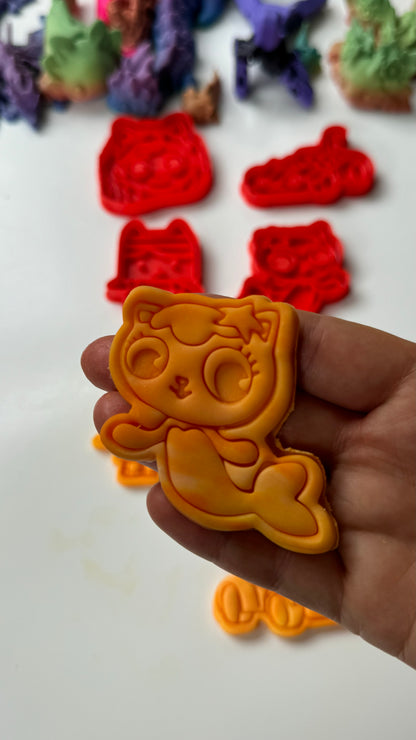 Cartoon doll house-inspired cutter and stamp