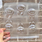 6 x head monster chocolate mould