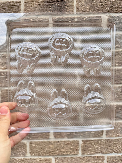6 x head monster chocolate mould