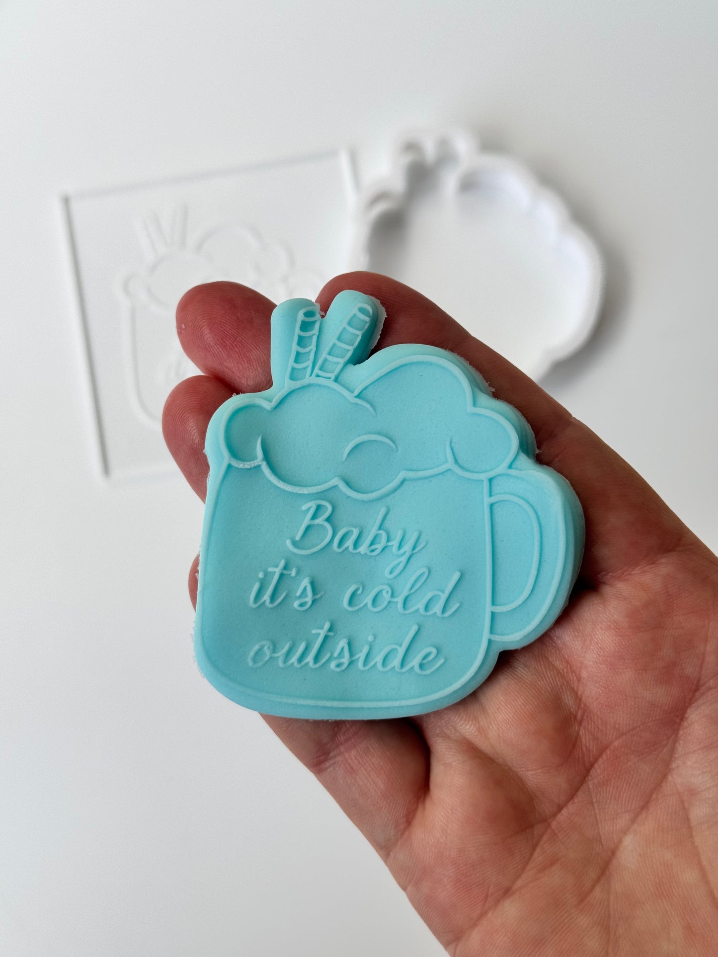 Baby it’s cold outside cup deboss + matching cutter