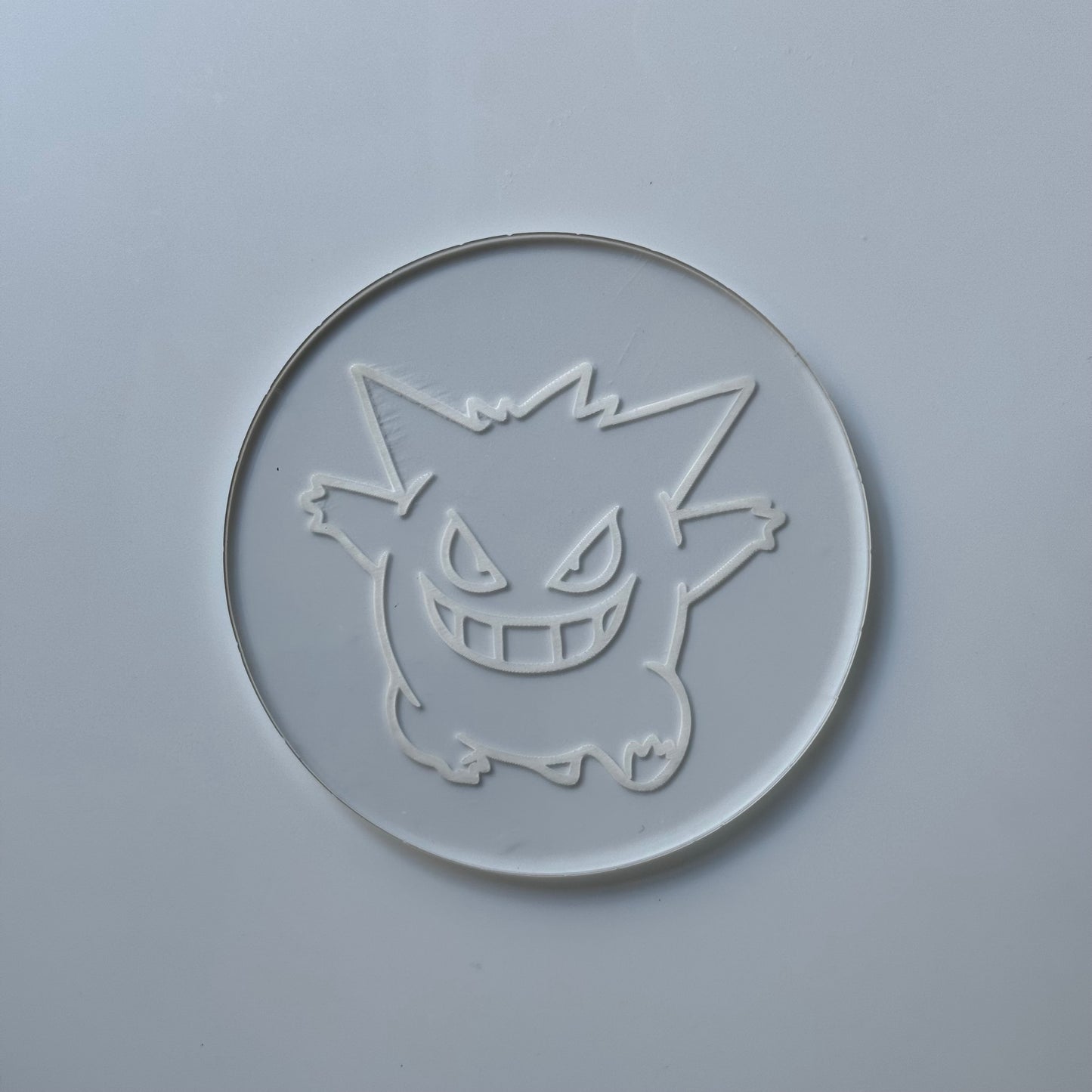 Pokemon Gengar - debossing (pop out) circle