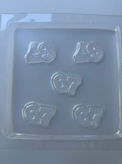 Six Seven 67 trend - chocolate mould
