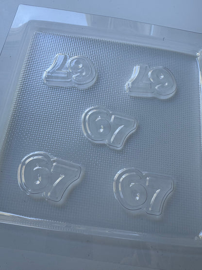 Six Seven 67 trend - chocolate mould