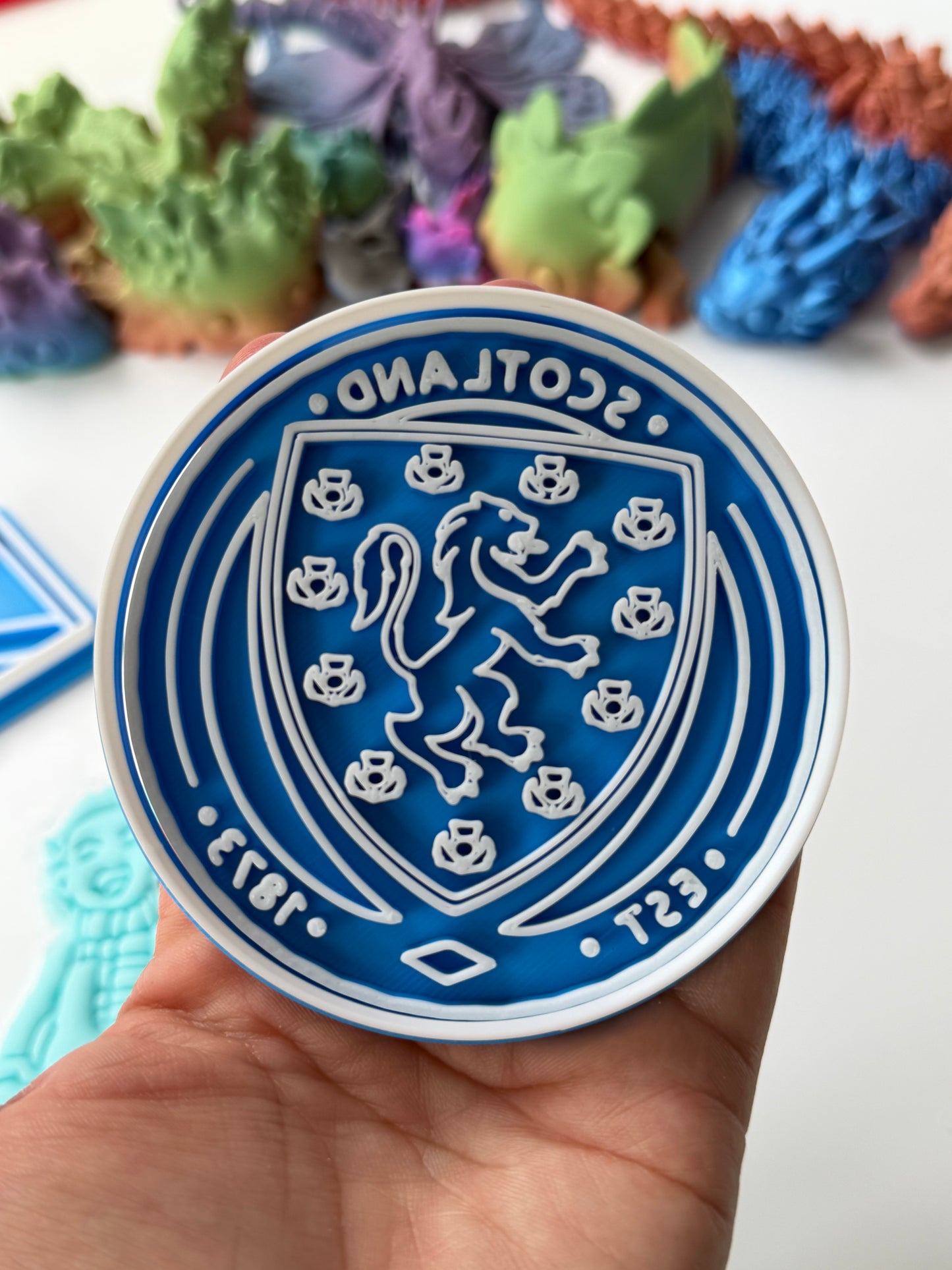 Scotland crest - football world cup - cutter + stamp