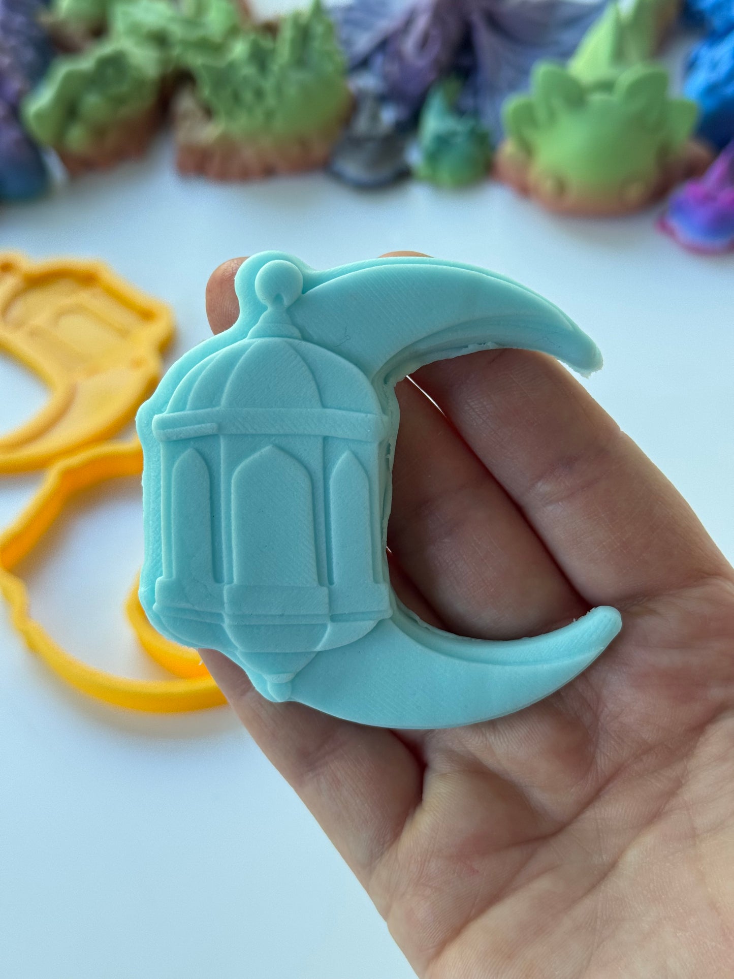 Crescent Lantern moon Design - 3D deboss and matching cutter