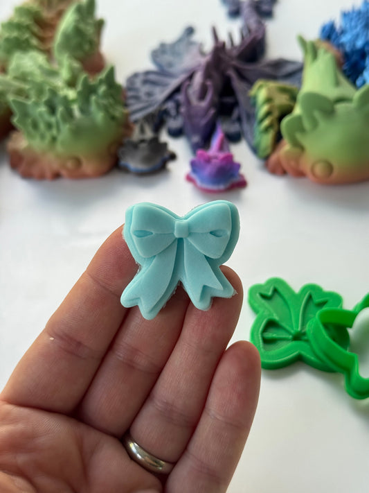 tiny Bow 3d debossing  + cutter