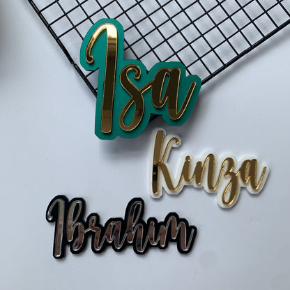 2 - Double Layers Custom Cake Charm - Personalise MEG cookie cutters