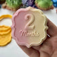 Two Months Plaque 3D deboss and matching cutter