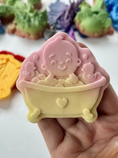 Baby Bath 3D deboss and matching cutter