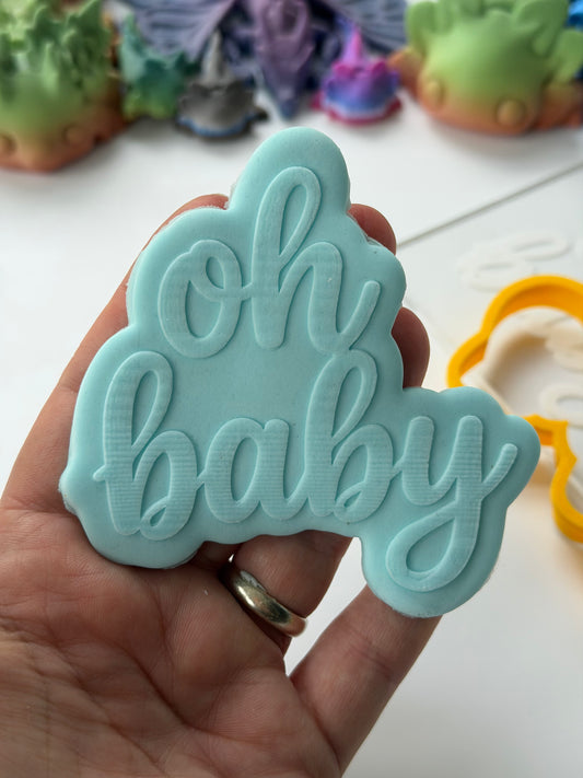 Cowboy theme - Oh Baby - deboss and cutter