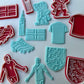 England Big Ben London - football world cup - cutter + stamp