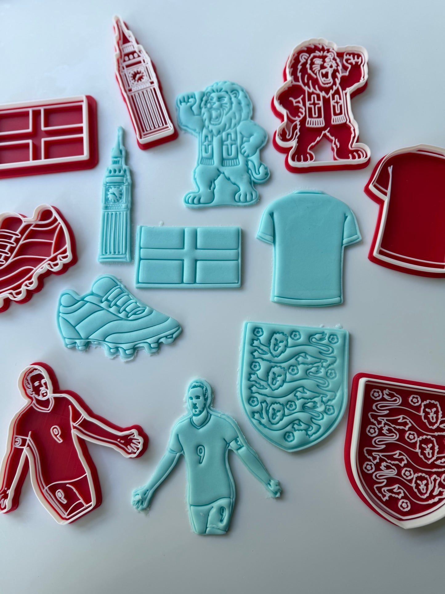 England Lion - football world cup - cutter + stamp