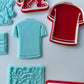 T-shirt soccer player - football - World Cup - stamp + cutter M1067