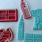 England Big Ben London - football world cup - cutter + stamp