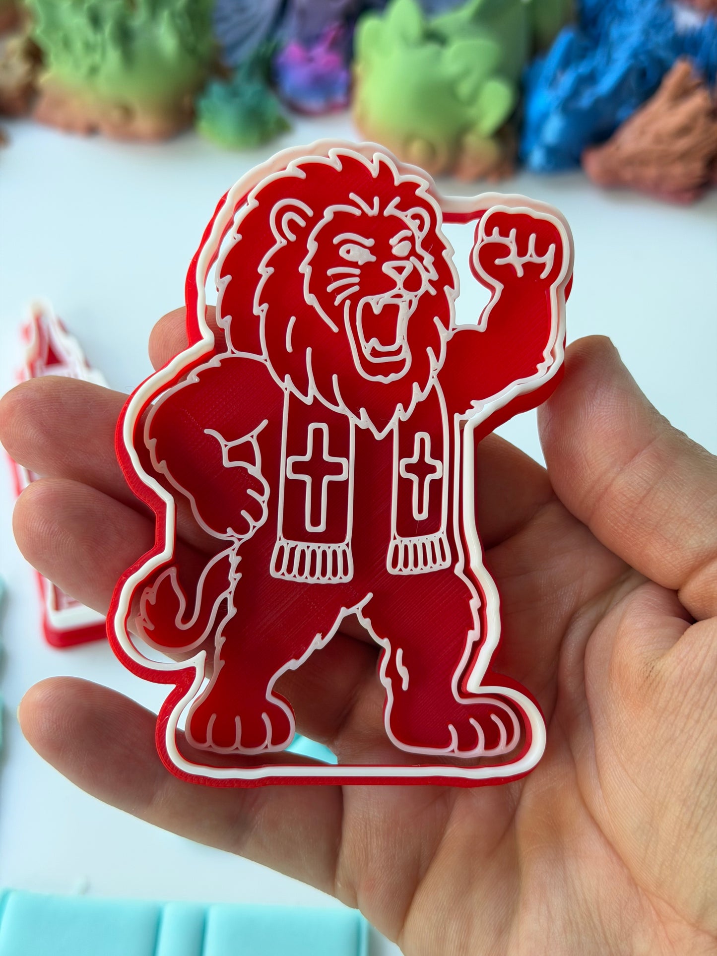 England Lion - football world cup - cutter + stamp