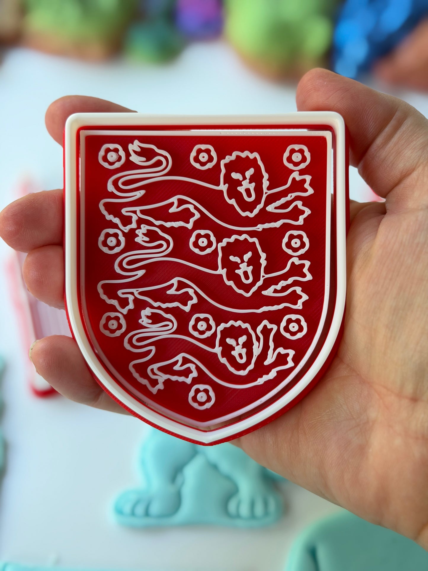 England crest - football world cup - cutter + stamp