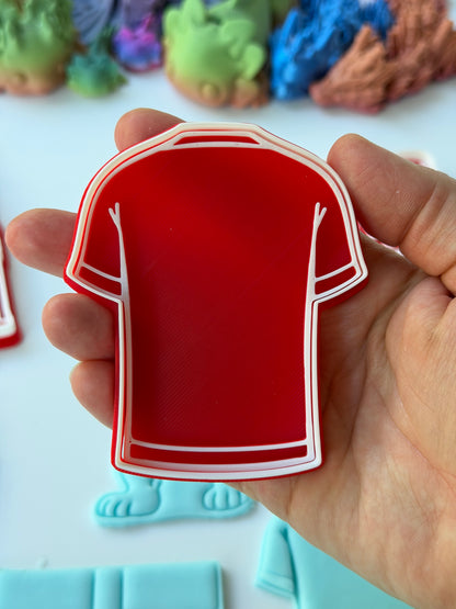 T-shirt soccer player - football - World Cup - stamp + cutter M1067