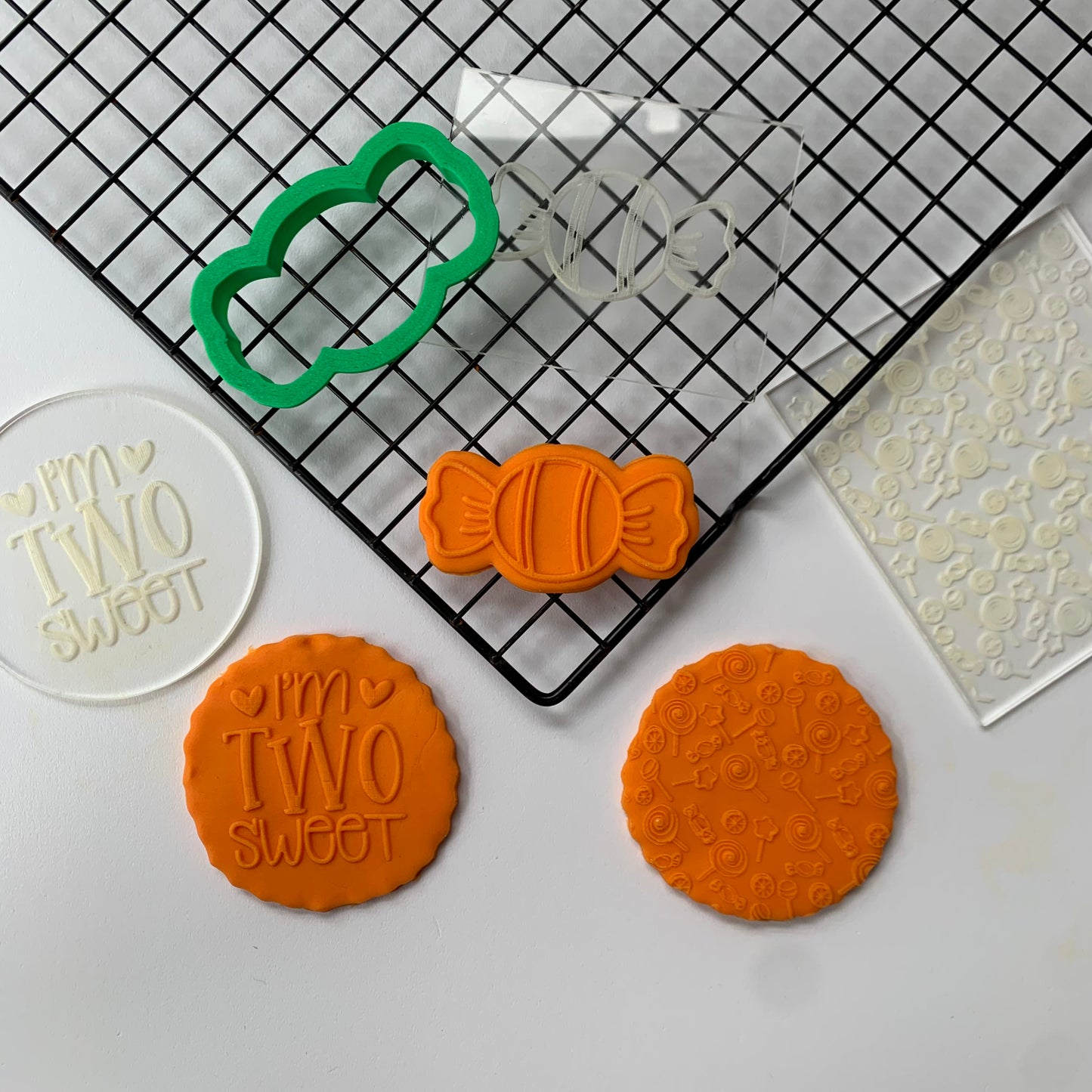 candy sweets - pattern texture Debossing MEG cookie cutters