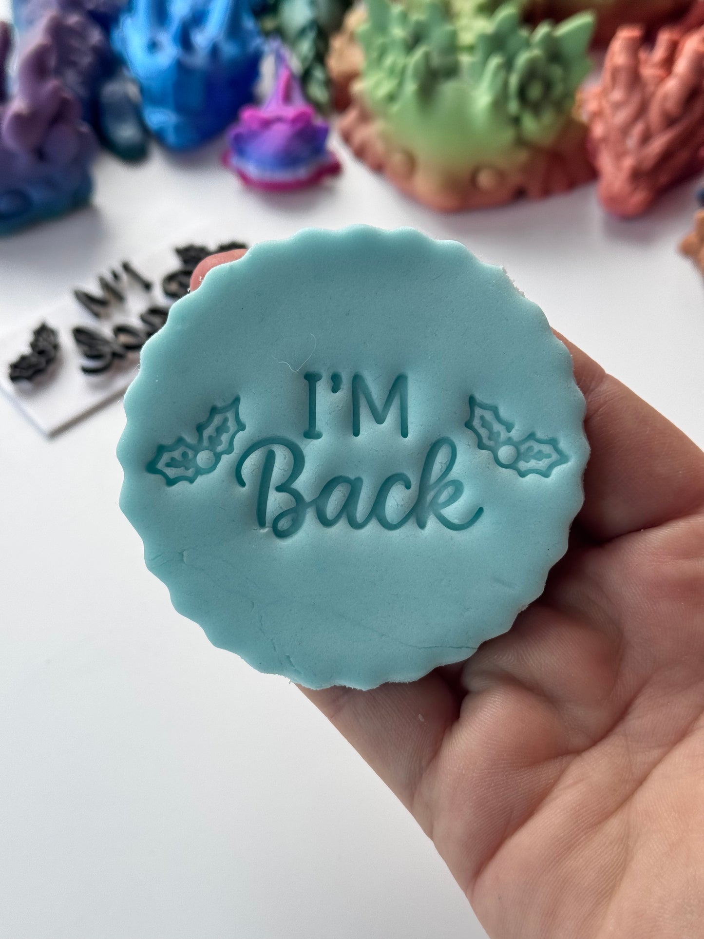 Elf I'm back Christmas stamp