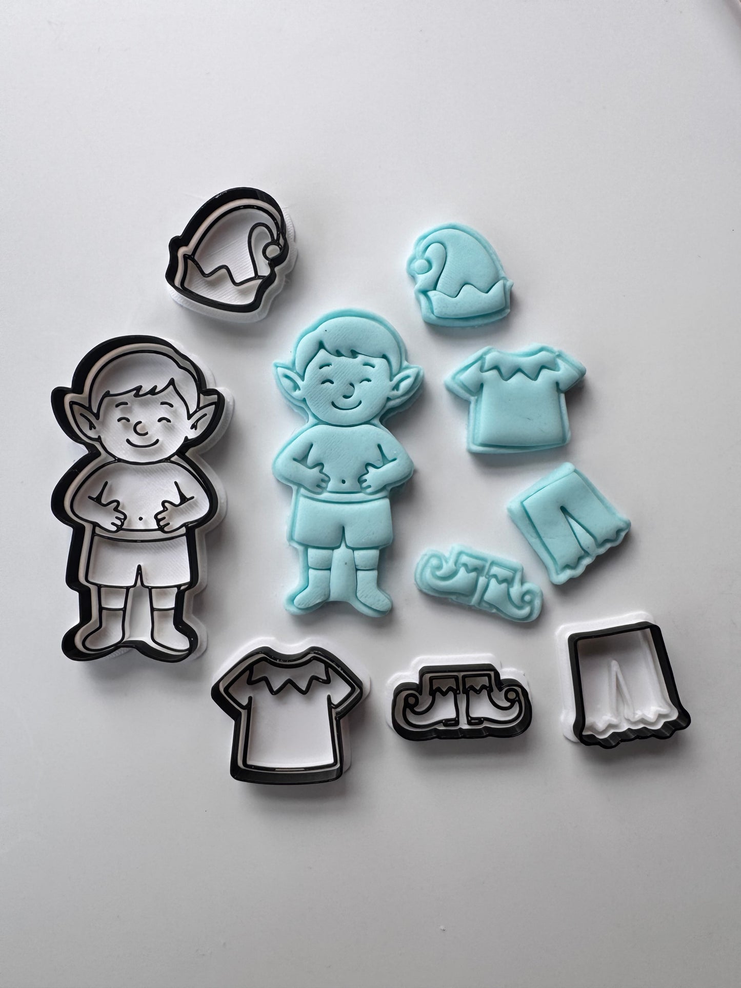set of Christmas elf cutter and stamps