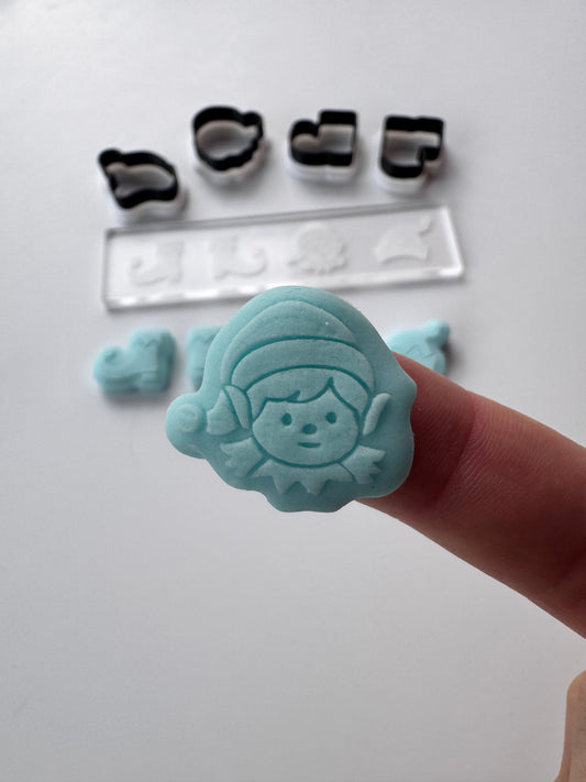 The minis elf Christmas deboss and cutter