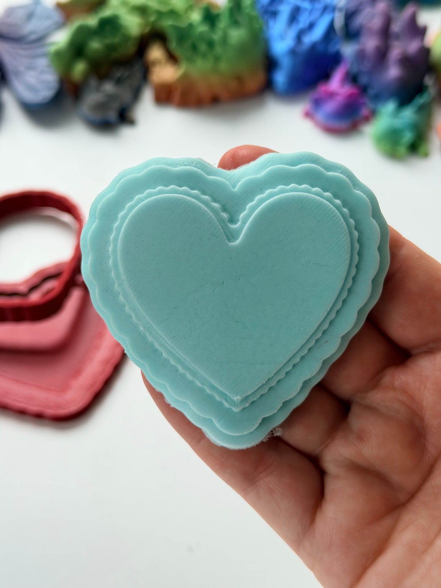 Frame heart weavy - 3d Deboss and cutter