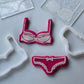 Underwear Bra and Knickers - deboss + cutter  - M1015