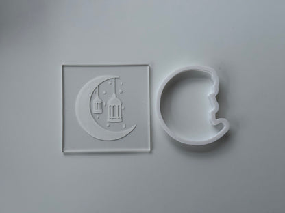 Moon lantern- Ramadan / Eid deboss + cutter M1001