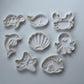 Sea animals - cookie cutter and stamp - M1002