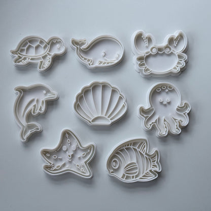 Sea animals - cookie cutter and stamp - M1002