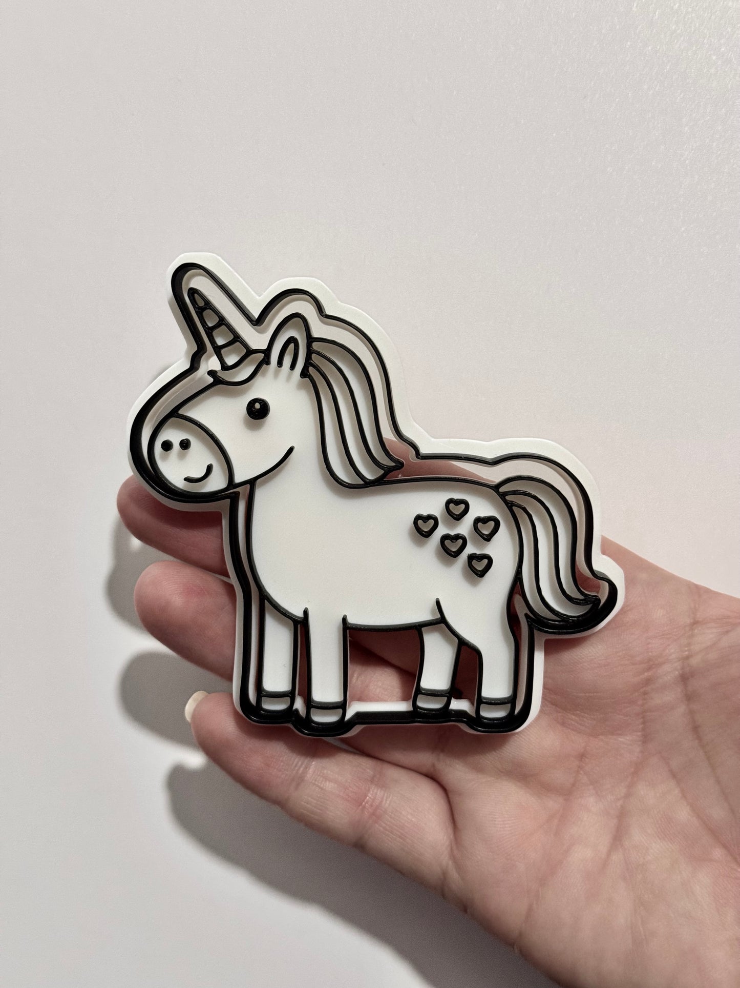 Unicorn cookie cutter and stamp M1079