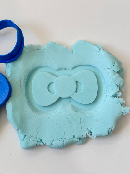Kitty bow 3D deboss and cutter M1080