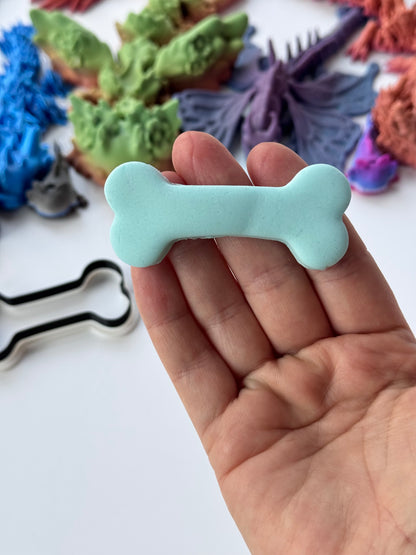 paw bone cookie cutter and stamp M1079