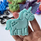 Unicorn cookie cutter and stamp M1079