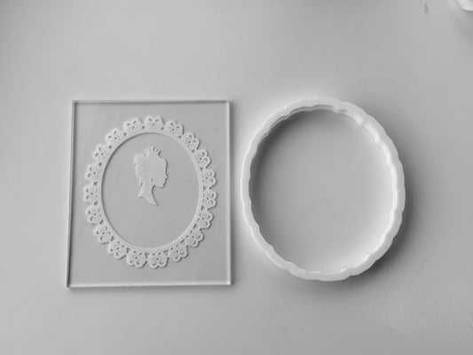 wedding princess portrait - deboss + cutters M1017