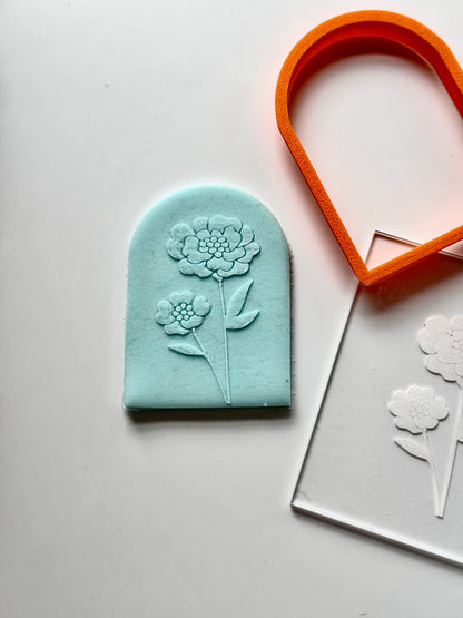 Layered Flower Arch deboss and matching cutter