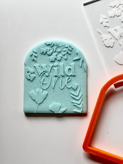 Wild One Floral deboss and matching cutter