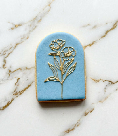 Wild flower Arch deboss and matching cutter