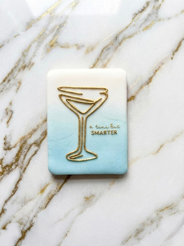 Martini Quote deboss and matching cutter