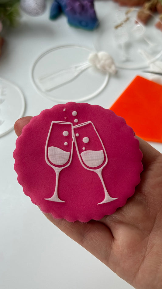 Glasses - deboss - celebrating